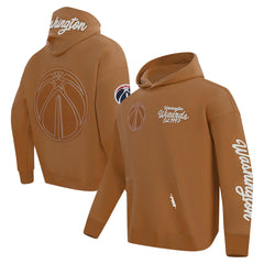 NBA - Washington Wizards Pro Standard Paint the City Drop Shoulder Pullover Hoodie - Brown