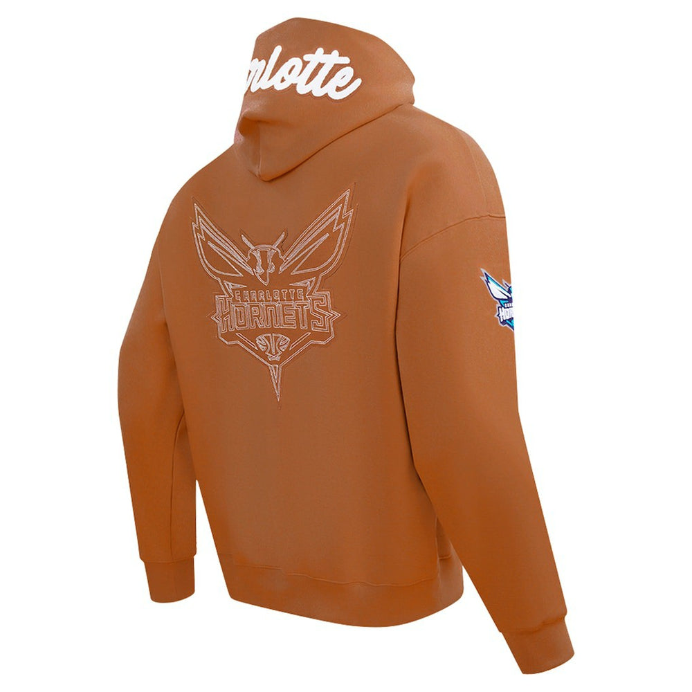 NBA - Charlotte Hornets Pro Standard Paint the City Drop Shoulder Pullover Hoodie - Brown