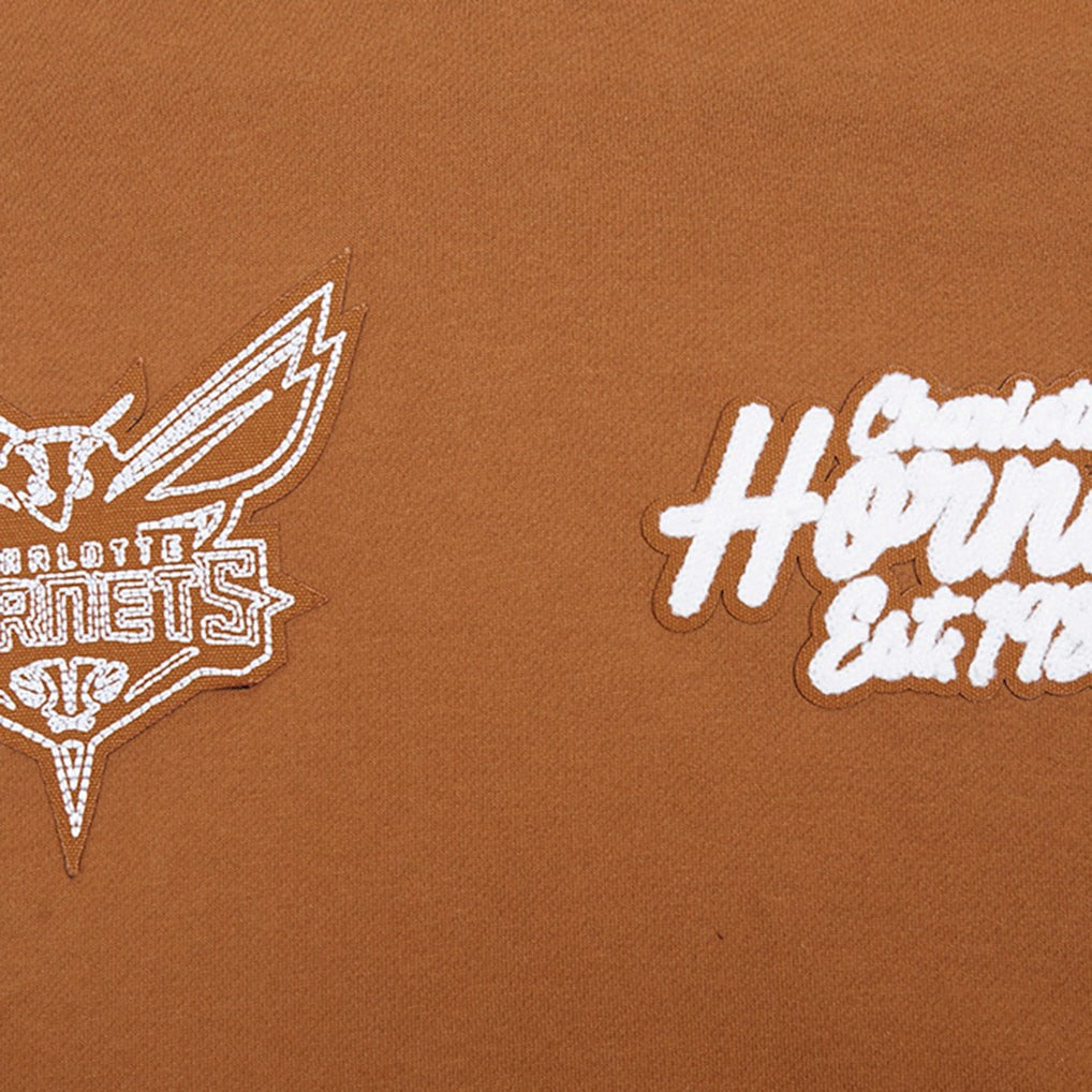 NBA - Charlotte Hornets Pro Standard Paint the City Drop Shoulder Pullover Hoodie - Brown