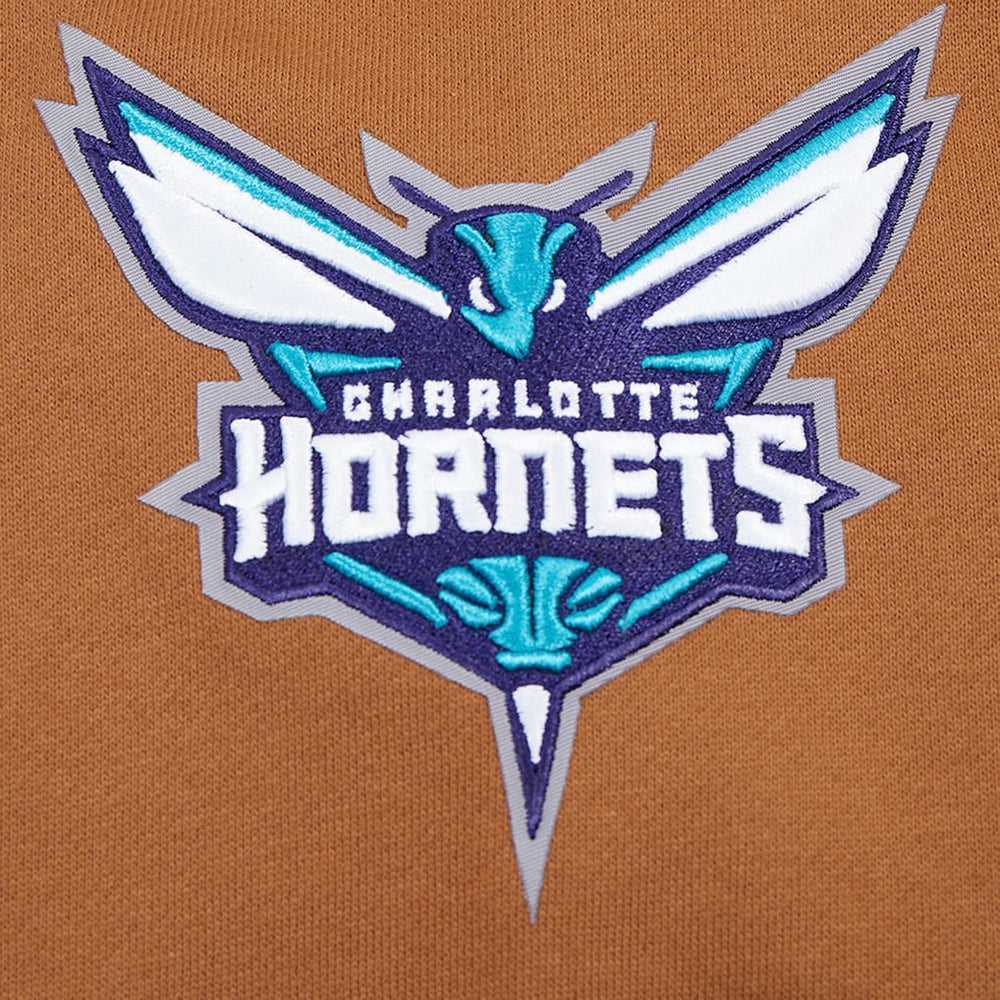 NBA - Charlotte Hornets Pro Standard Paint the City Drop Shoulder Pullover Hoodie - Brown