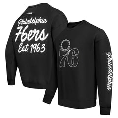 NBA - Philadelphia 76ers Pro Standard Paint the City Drop Shoulder Sweatshirt - Black