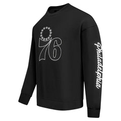 NBA - Philadelphia 76ers Pro Standard Paint the City Drop Shoulder Sweatshirt - Black