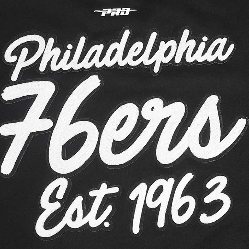 NBA - Philadelphia 76ers Pro Standard Paint the City Drop Shoulder Sweatshirt - Black