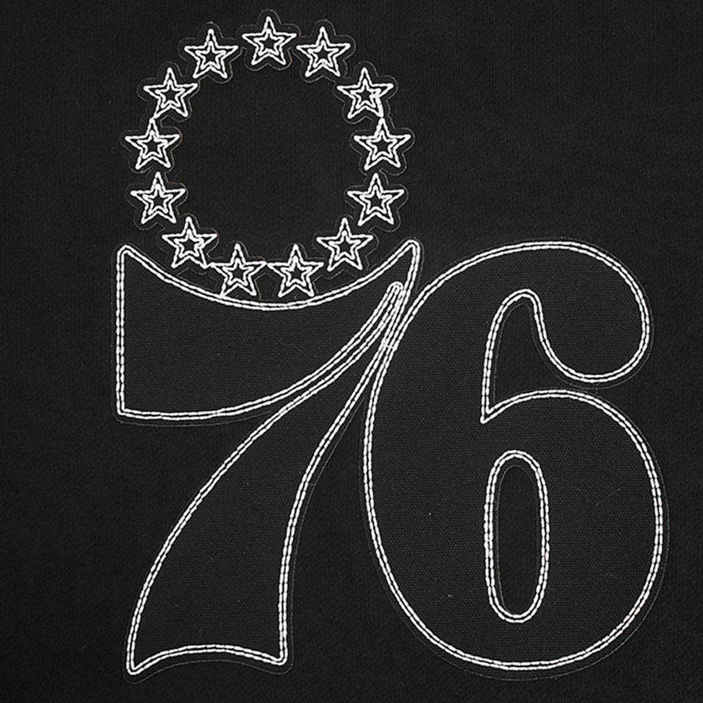 NBA - Philadelphia 76ers Pro Standard Paint the City Drop Shoulder Sweatshirt - Black