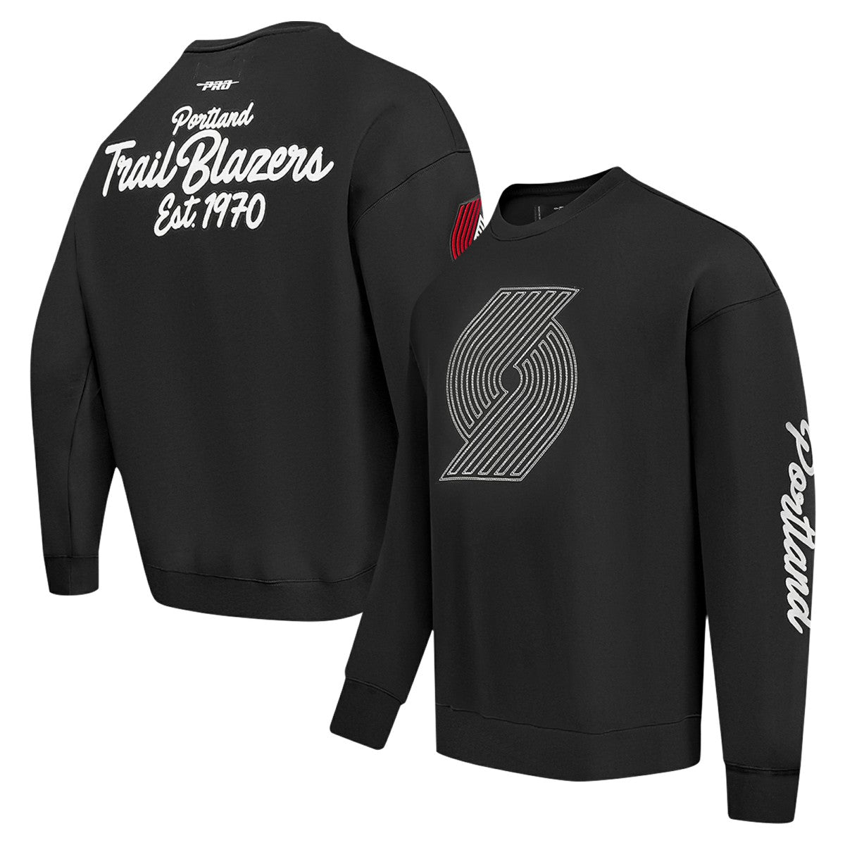 NBA - Portland Trail Blazers Pro Standard Paint the City Pullover Sweatshirt - Black
