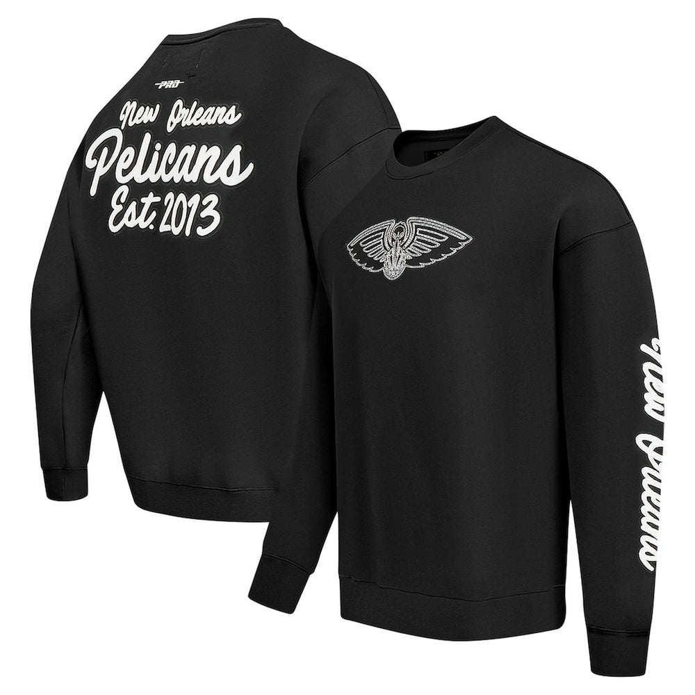 NBA - New Orleans Pelicans Pro Standard Paint the City Drop Shoulder Sweatshirt - Black