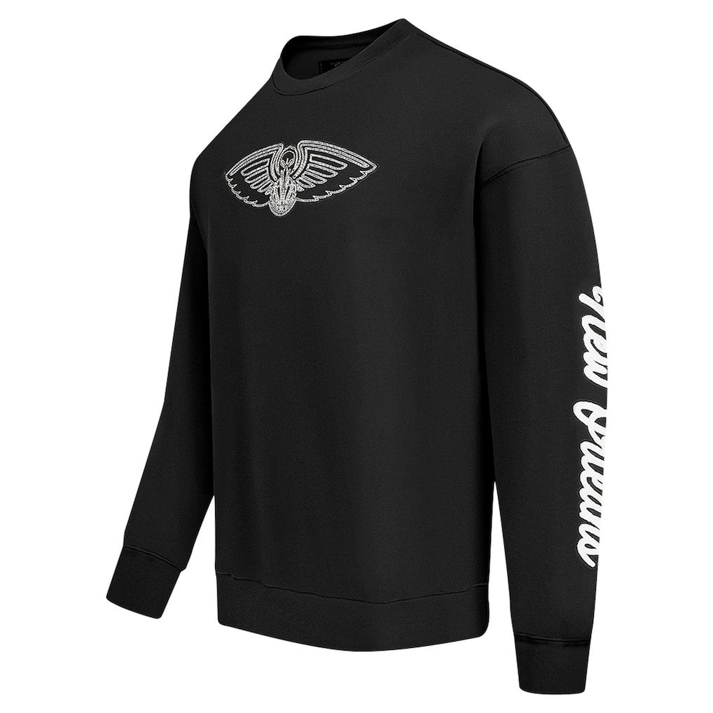 NBA - New Orleans Pelicans Pro Standard Paint the City Drop Shoulder Sweatshirt - Black