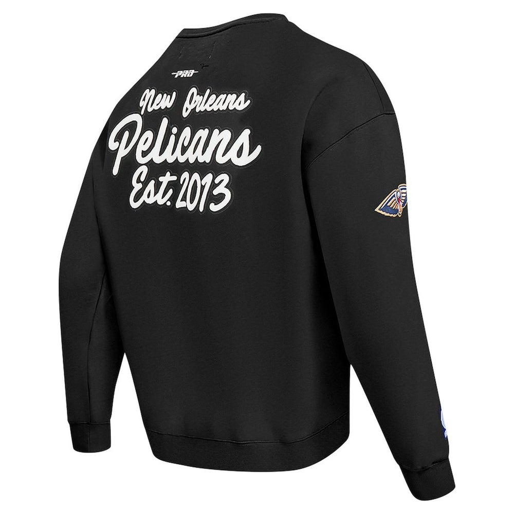 NBA - New Orleans Pelicans Pro Standard Paint the City Drop Shoulder Sweatshirt - Black