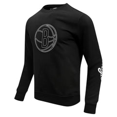 NBA - Brooklyn Nets Pro Standard Paint the City Drop Shoulder Sweatshirt - Black
