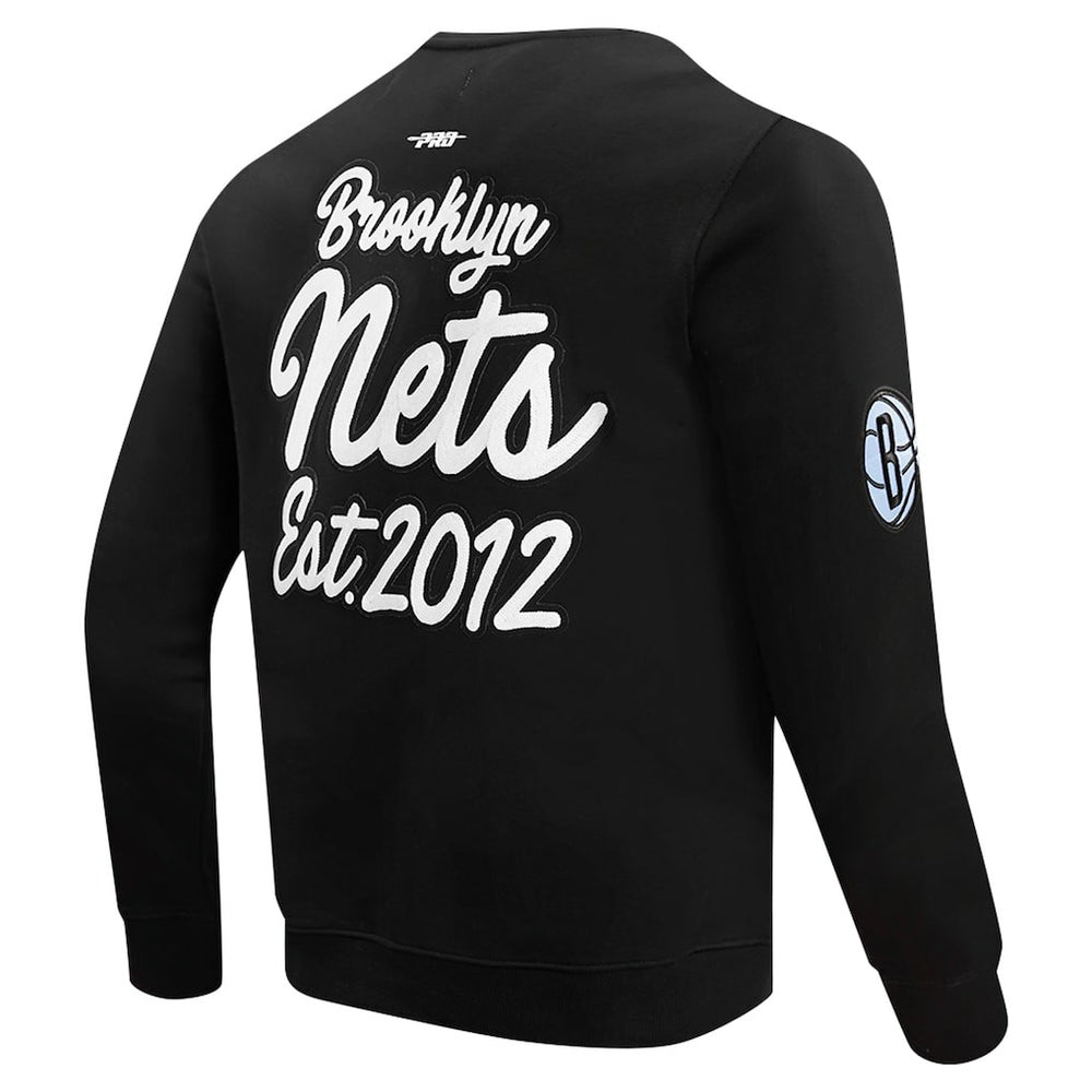 NBA - Brooklyn Nets Pro Standard Paint the City Drop Shoulder Sweatshirt - Black
