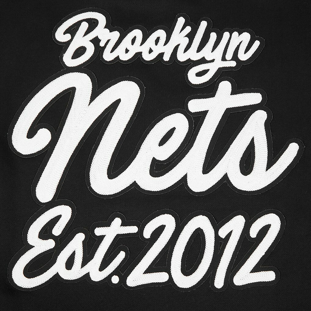 NBA - Brooklyn Nets Pro Standard Paint the City Drop Shoulder Sweatshirt - Black