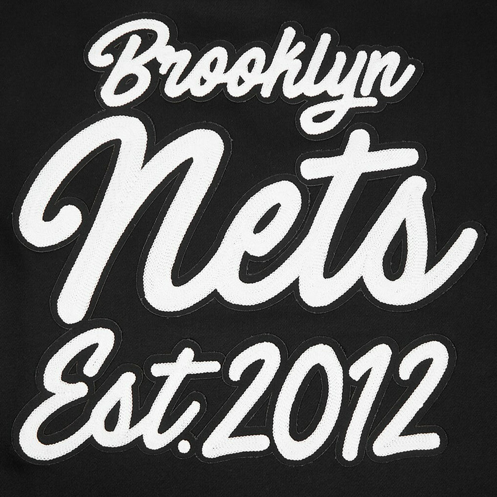 NBA - Brooklyn Nets Pro Standard Paint the City Drop Shoulder Sweatshirt - Black