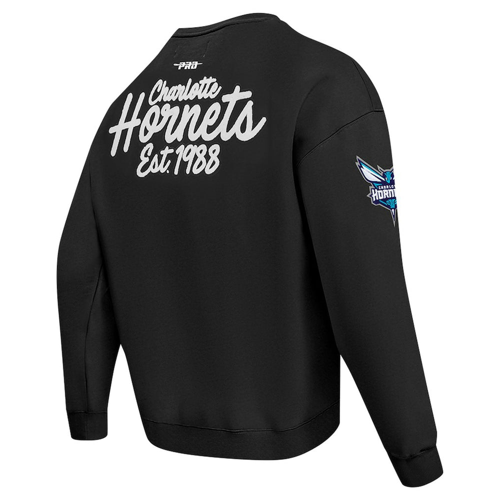 NBA - Charlotte Hornets Pro Standard Paint the City Drop Shoulder Sweatshirt - Black