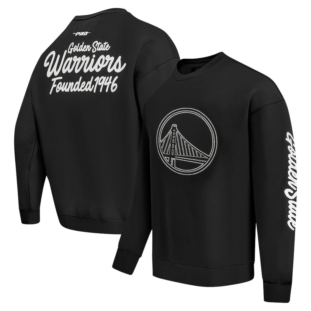 NBA - Golden State Warriors Pro Standard Paint the City Drop Shoulder Sweatshirt - Black
