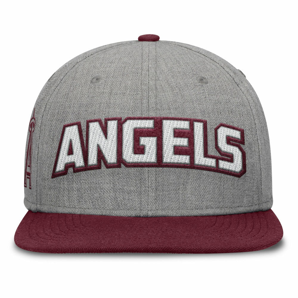 Los Angeles Angels Fanatics Elements Felt Chainstitch Snapback Hat Sale