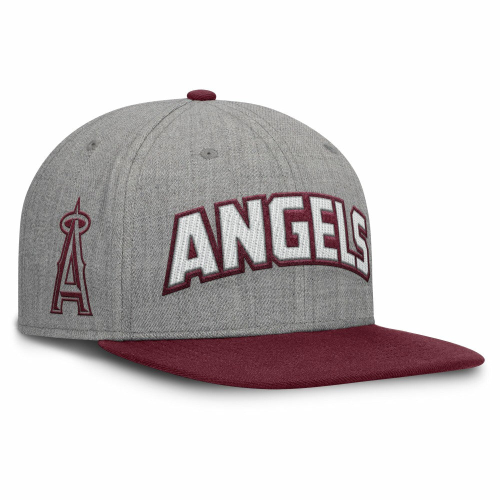 Los Angeles Angels Fanatics Elements Felt Chainstitch Snapback Hat Sale