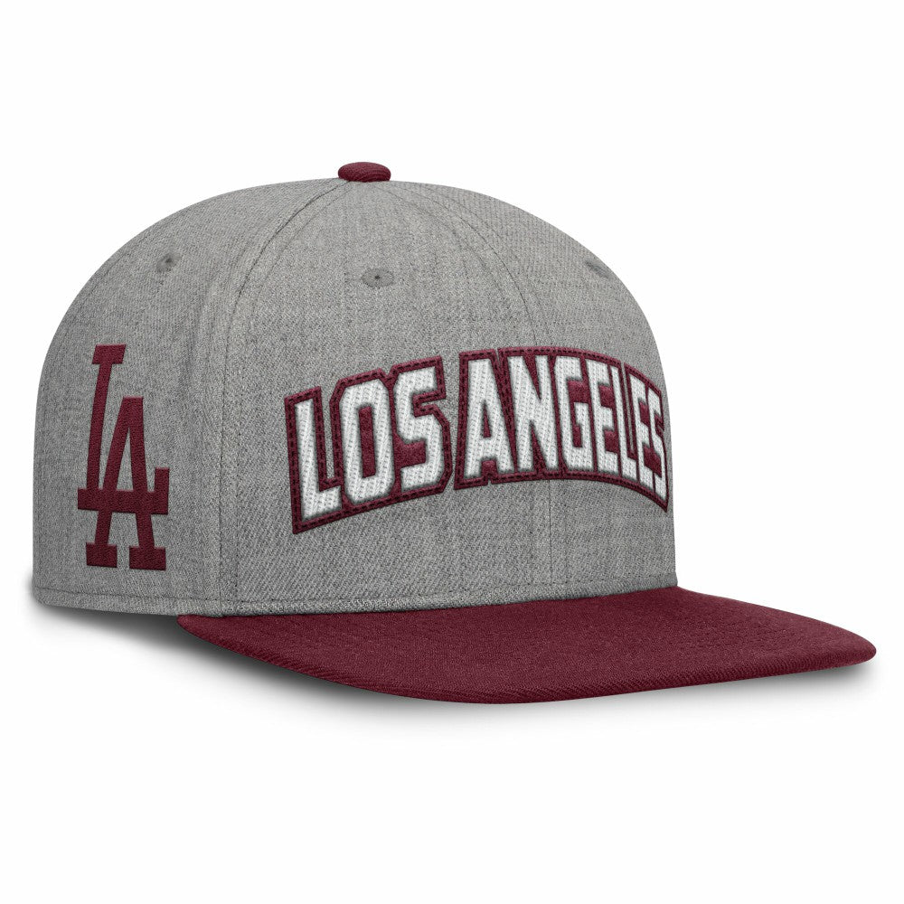 Los Angeles Dodgers Fanatics Elements Felt Chainstitch Snapback Hat Lifestyle