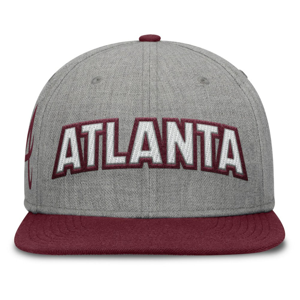Atlanta Braves Fanatics Elements Felt Chainstitch Snapback Hat for sale