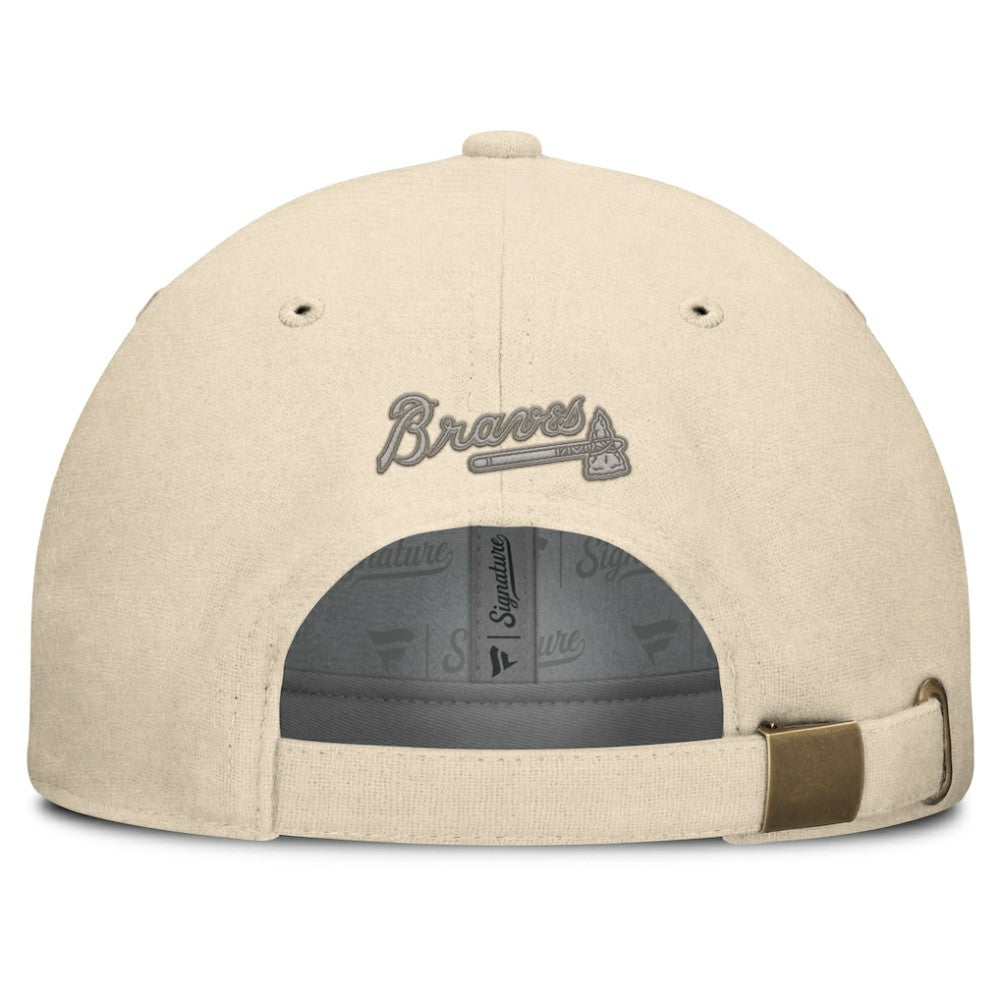 Atlanta Braves Fanatics Front Office Leather Patch Adjustable Hat Lifestyle