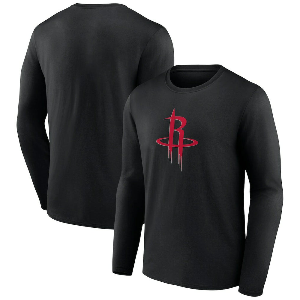 NBA - Houston Rockets Primary Logo Long Sleeve T-Shirt - Black