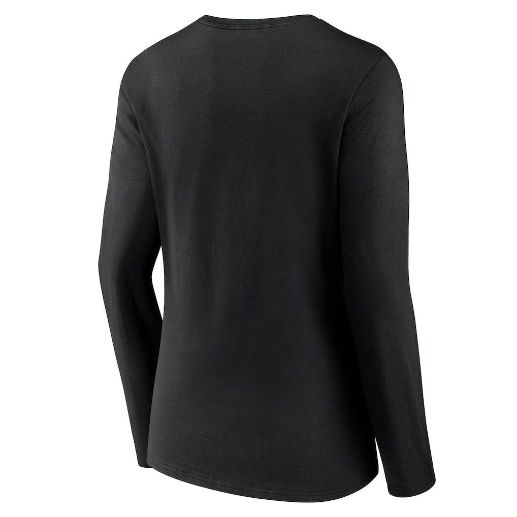 NBA - Houston Rockets Women's Primary Logo Long Sleeve V-Neck T-Shirt - Black