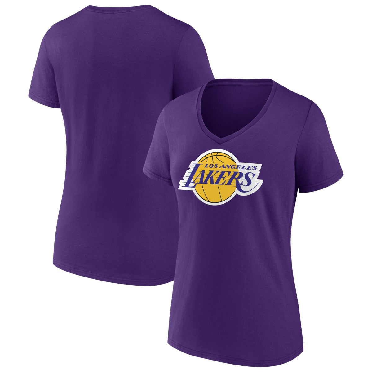 NBA - Los Angeles Lakers Women's Primary Logo V-Neck T-Shirt - Purple