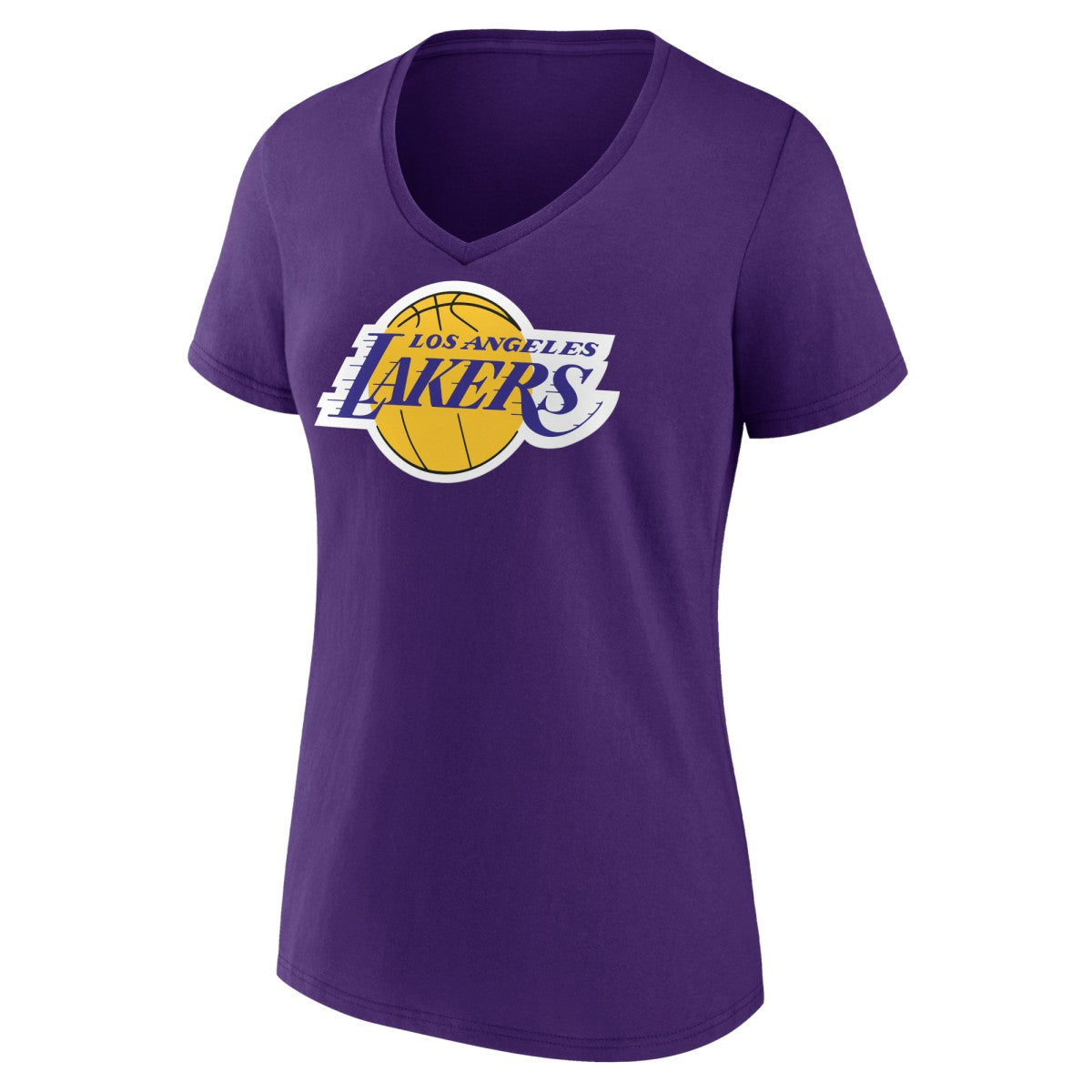 NBA - Los Angeles Lakers Women's Primary Logo V-Neck T-Shirt - Purple