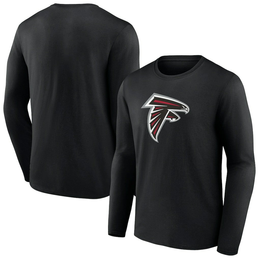 Atlanta Falcons Primary Logo Long Sleeve T-Shirt Black - NFL