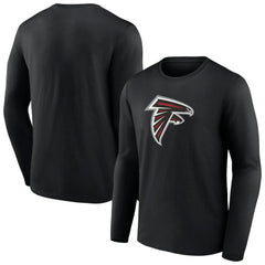Atlanta Falcons Primary Logo Long Sleeve T-Shirt Black - NFL