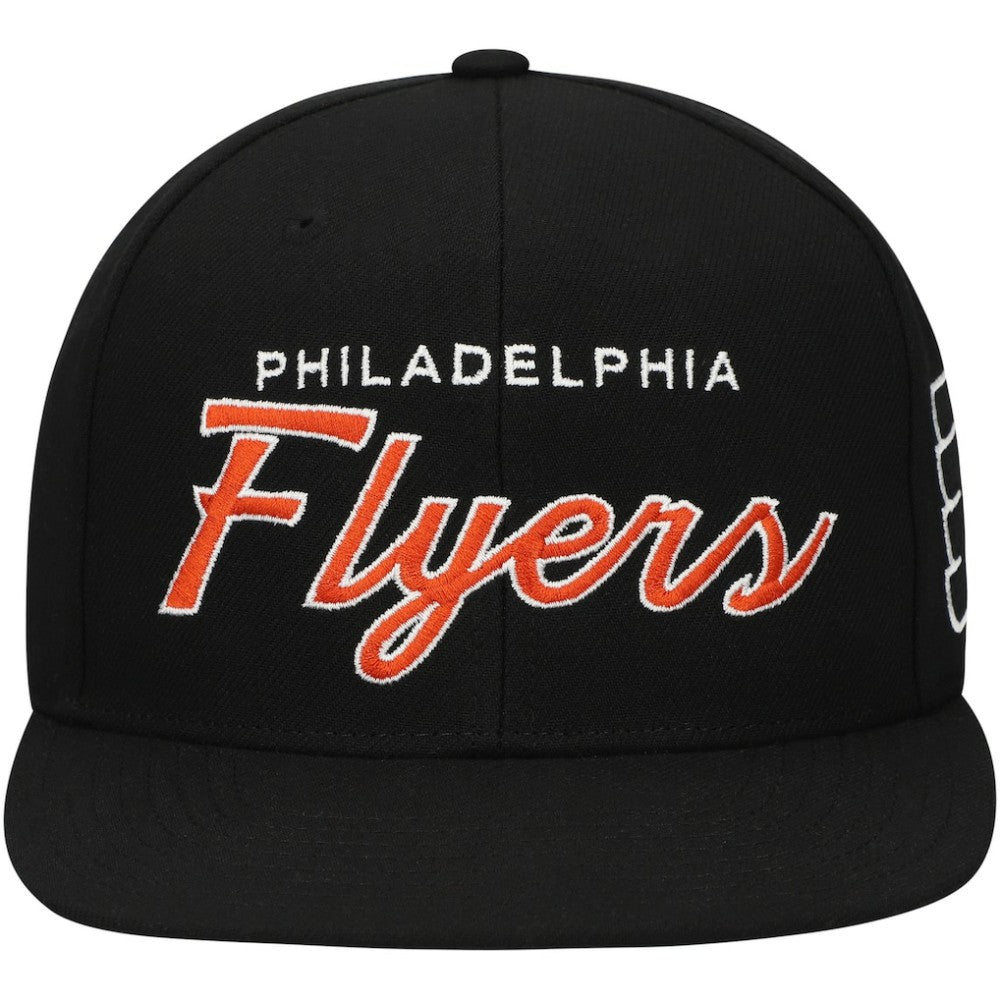 Philadelphia Flyers - Mitchell & Ness Core Team Script 2.0 Snapback Hat Black