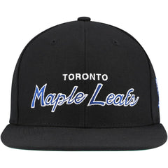 Toronto Maple Leafs - Mitchell & Ness Core Team Script 2.0 Snapback Hat Black