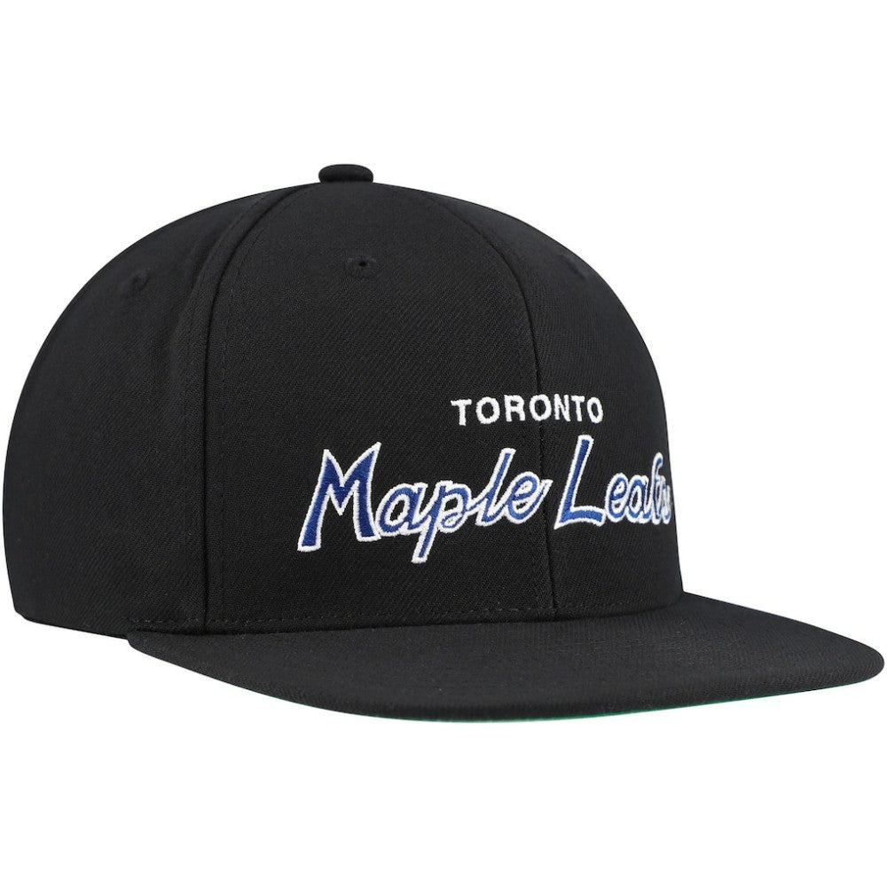 Toronto Maple Leafs - Mitchell & Ness Core Team Script 2.0 Snapback Hat Black