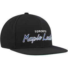 Toronto Maple Leafs - Mitchell & Ness Core Team Script 2.0 Snapback Hat Black