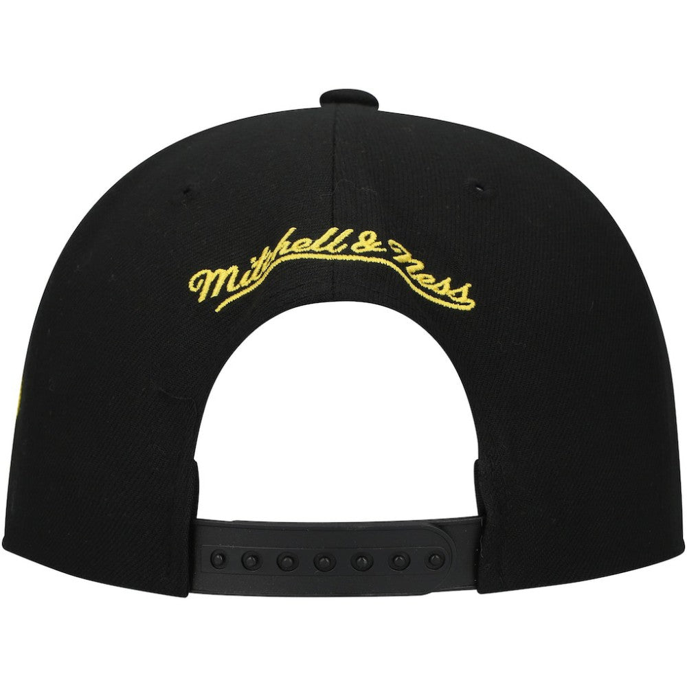 Boston Bruins Mitchell & Ness Core Team Script 2.0 Snapback Hat Black
