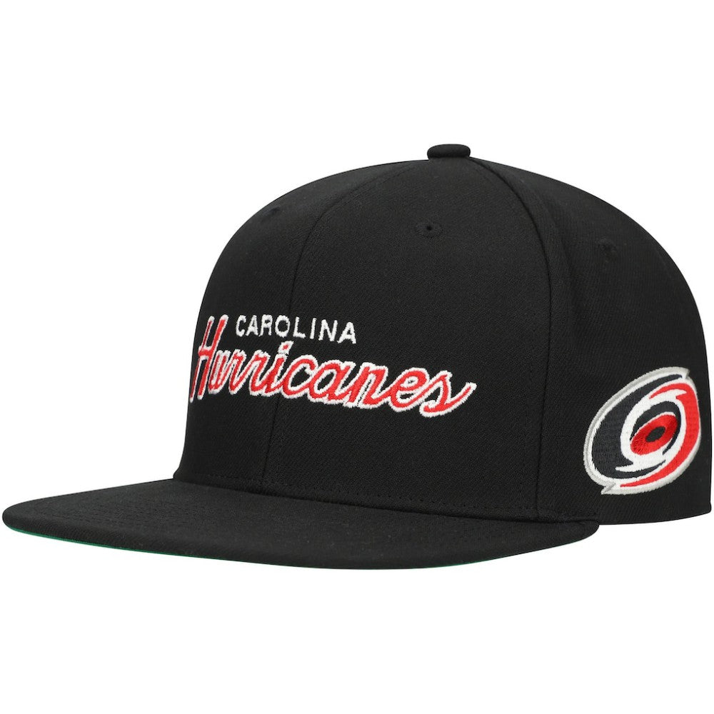 Carolina Hurricanes - Mitchell & Ness Core Team Script 2.0 Snapback Hat Black