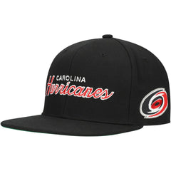 Carolina Hurricanes - Mitchell & Ness Core Team Script 2.0 Snapback Hat Black