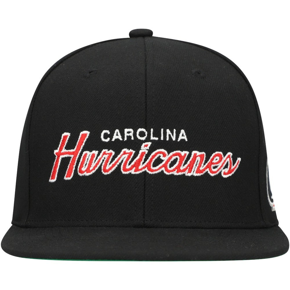 Carolina Hurricanes - Mitchell & Ness Core Team Script 2.0 Snapback Hat Black
