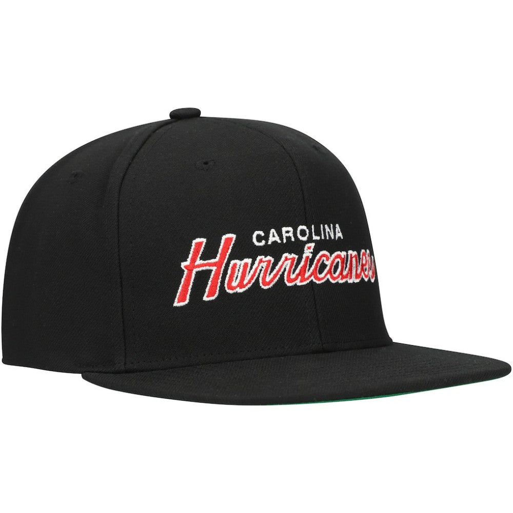 Carolina Hurricanes - Mitchell & Ness Core Team Script 2.0 Snapback Hat Black