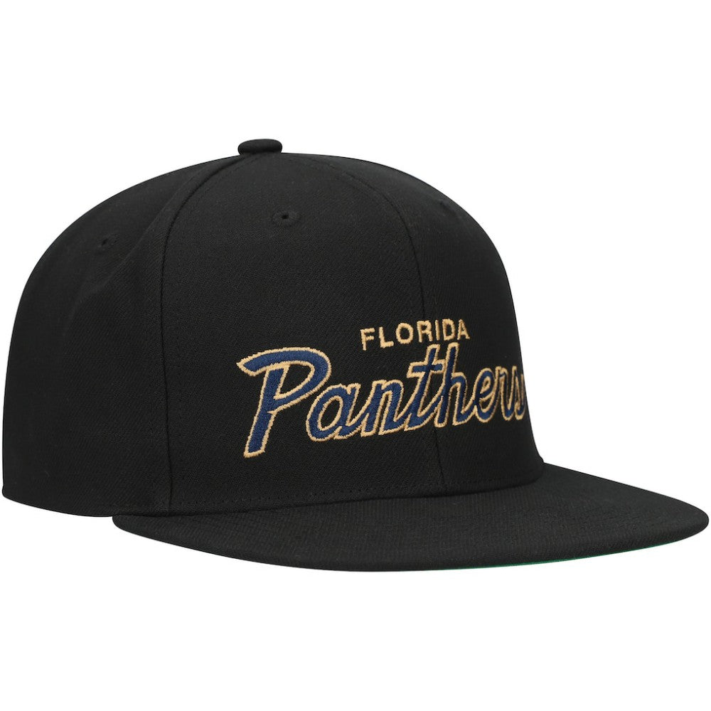 Florida Panthers - Mitchell & Ness Core Team Script 2.0 Snapback Hat Black