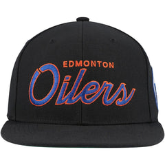 Edmonton Oilers - Mitchell & Ness Core Team Script 2.0 Snapback Hat Black