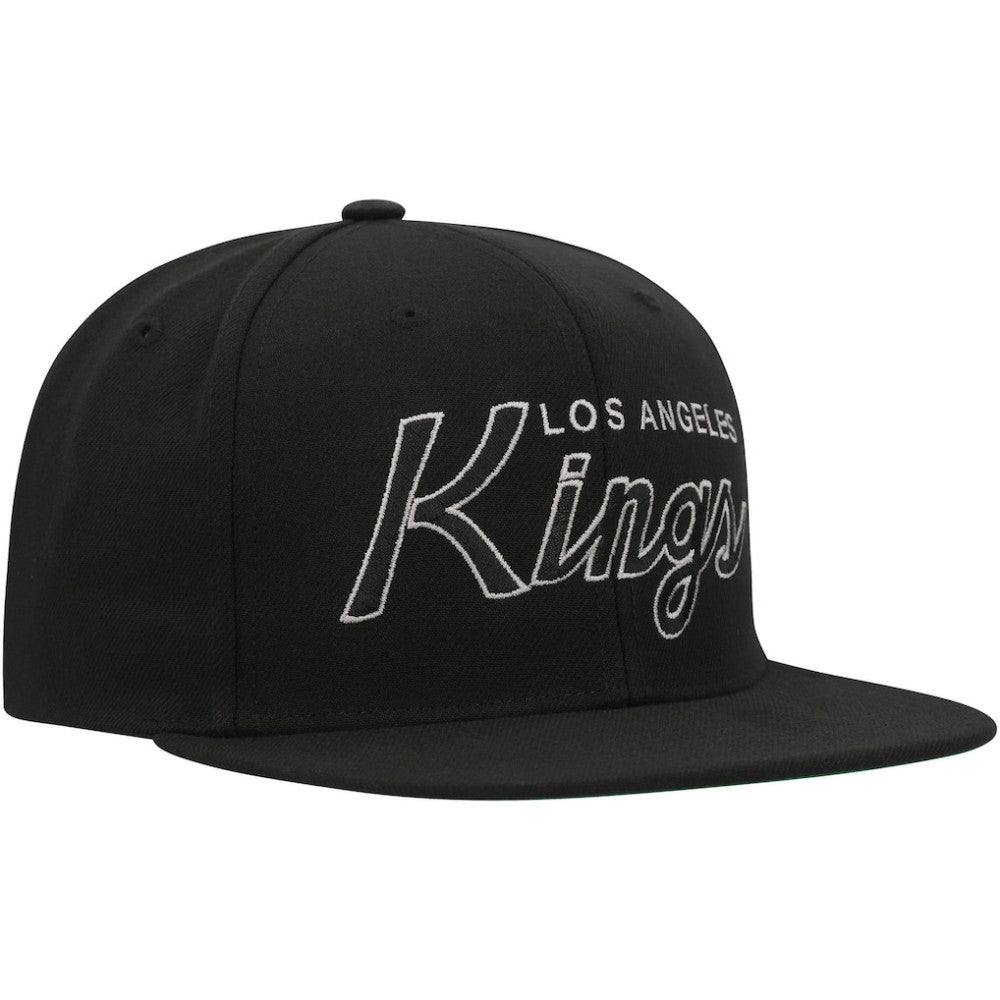 Los Angeles Kings - Mitchell & Ness Core Team Script 2.0 Snapback Hat Black