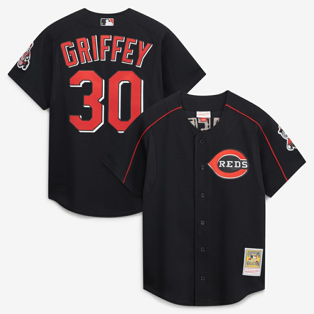 Ken Griffey Jr. Cincinnati Reds Mitchell & Ness Cooperstown Collection Authentic Mesh Batting Practice Jersey Clearance