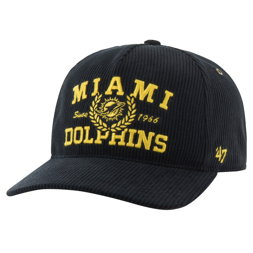 Miami Dolphins '47 Letterman Hitch Adjustable Hat Black - 47 brand