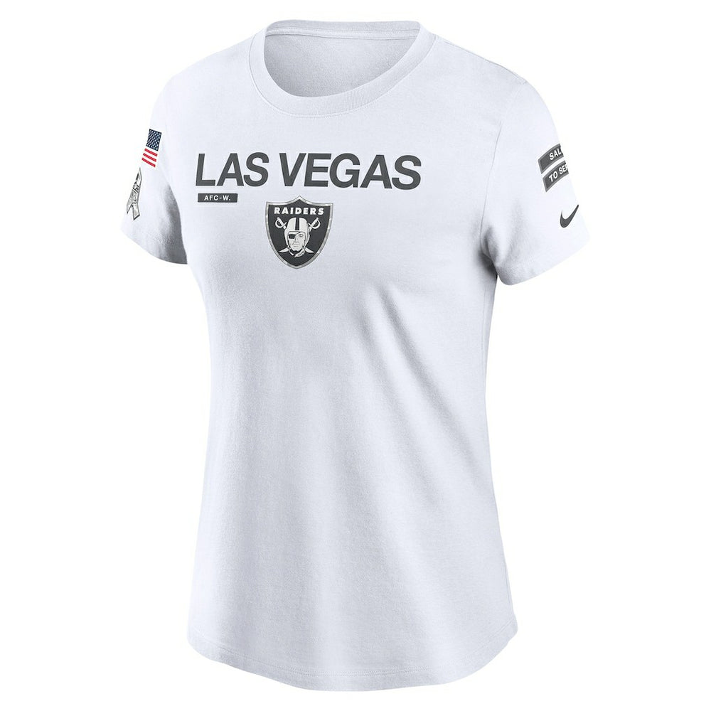 Las Vegas Raiders Women's 2024 Salute To Service Legend Performance T-Shirt White - Nike