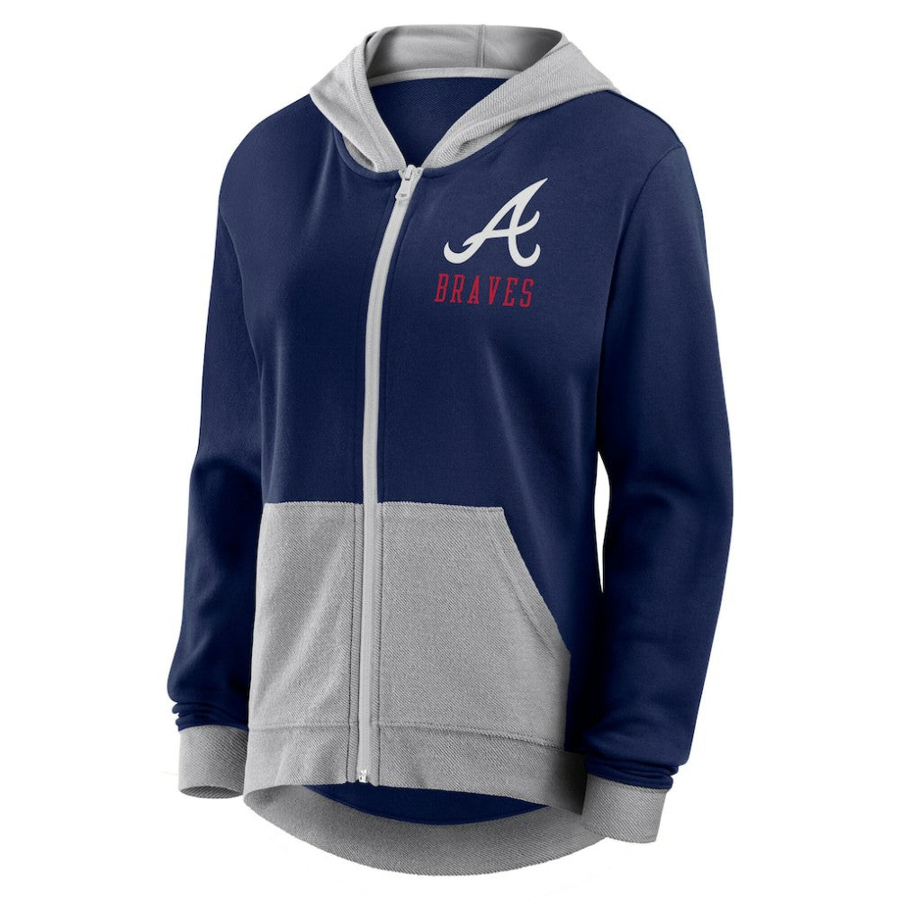 Atlanta Braves Fanatics Women's Hit It French Terry Full-Zip Hoodie On Sale