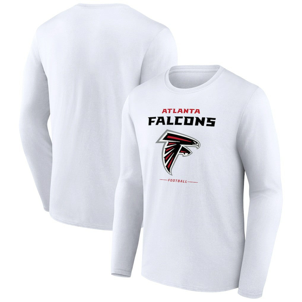 Atlanta Falcons Team Lockup Long Sleeve T-Shirt White - NFL