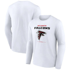Atlanta Falcons Team Lockup Long Sleeve T-Shirt White - NFL