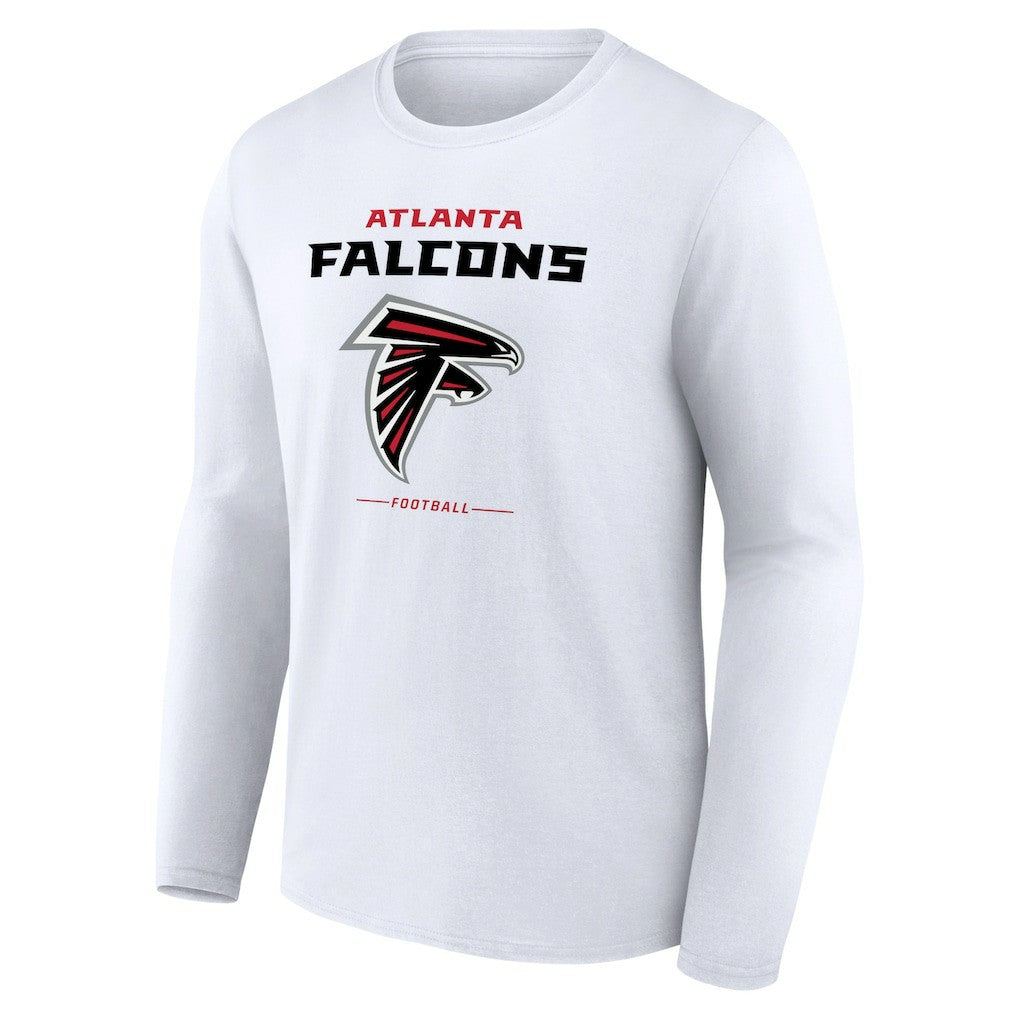 Atlanta Falcons Team Lockup Long Sleeve T-Shirt White - NFL