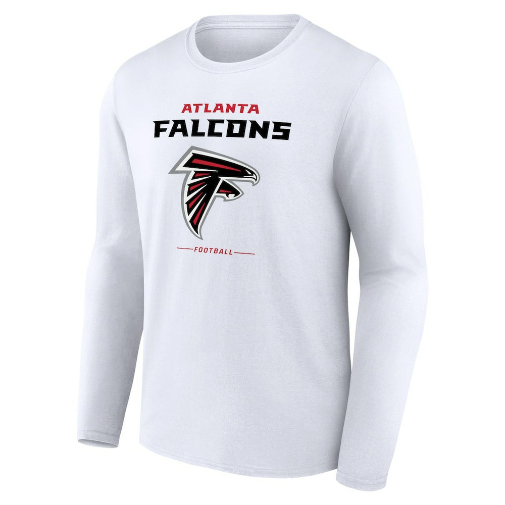 Atlanta Falcons Team Lockup Long Sleeve T-Shirt White - NFL