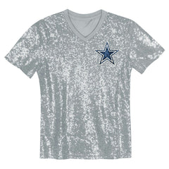 CeeDee Lamb Dallas Cowboys Girls Youth Sequin V-Neck Fashion Jersey Silver - NFL
